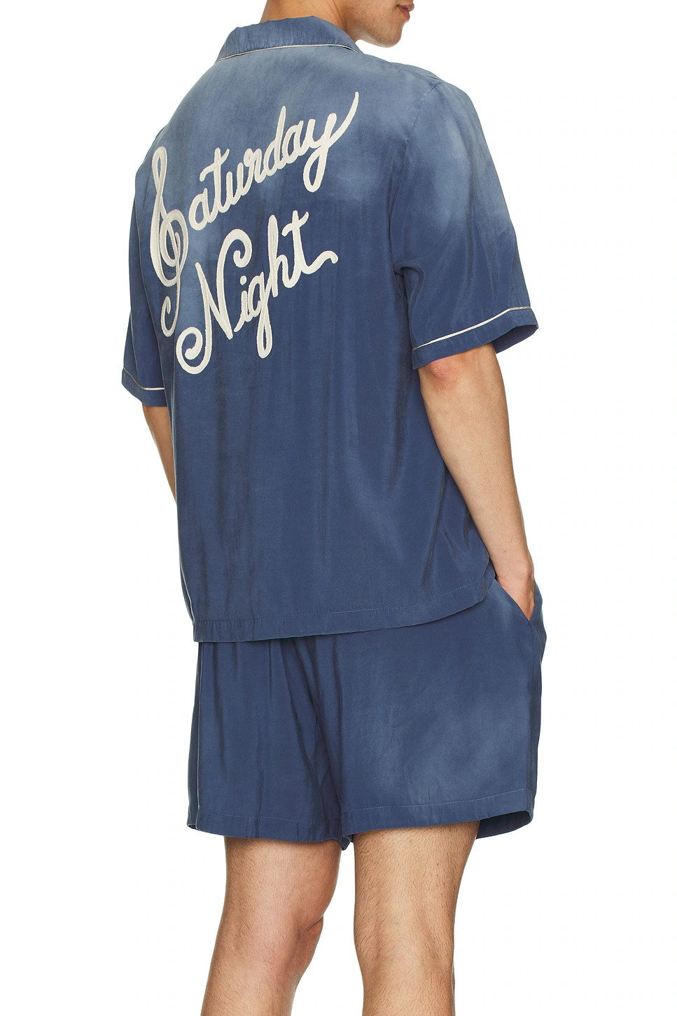 AMIRI SATURDAY NIGHT CAMP SHIRT WASHED BLUE