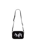 AMIRI STAGGERED LOGO CROSSBODY CAMERA BLACK