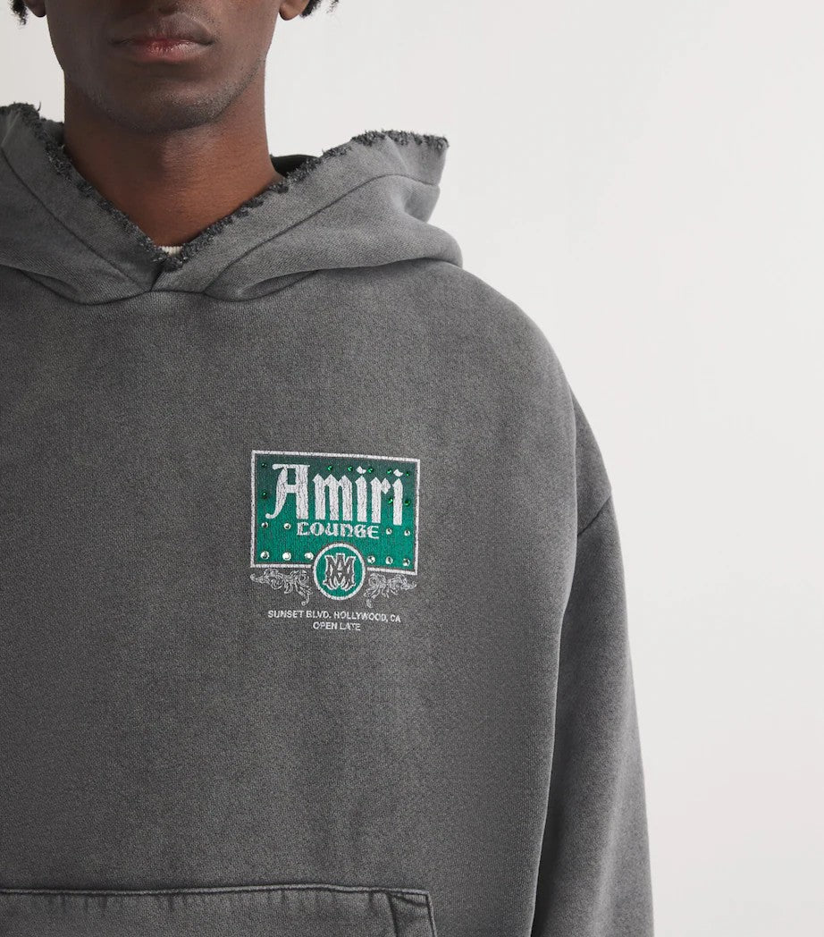 AMIRI VINTAGE CRYSTAL HOODIE WASHED GREY