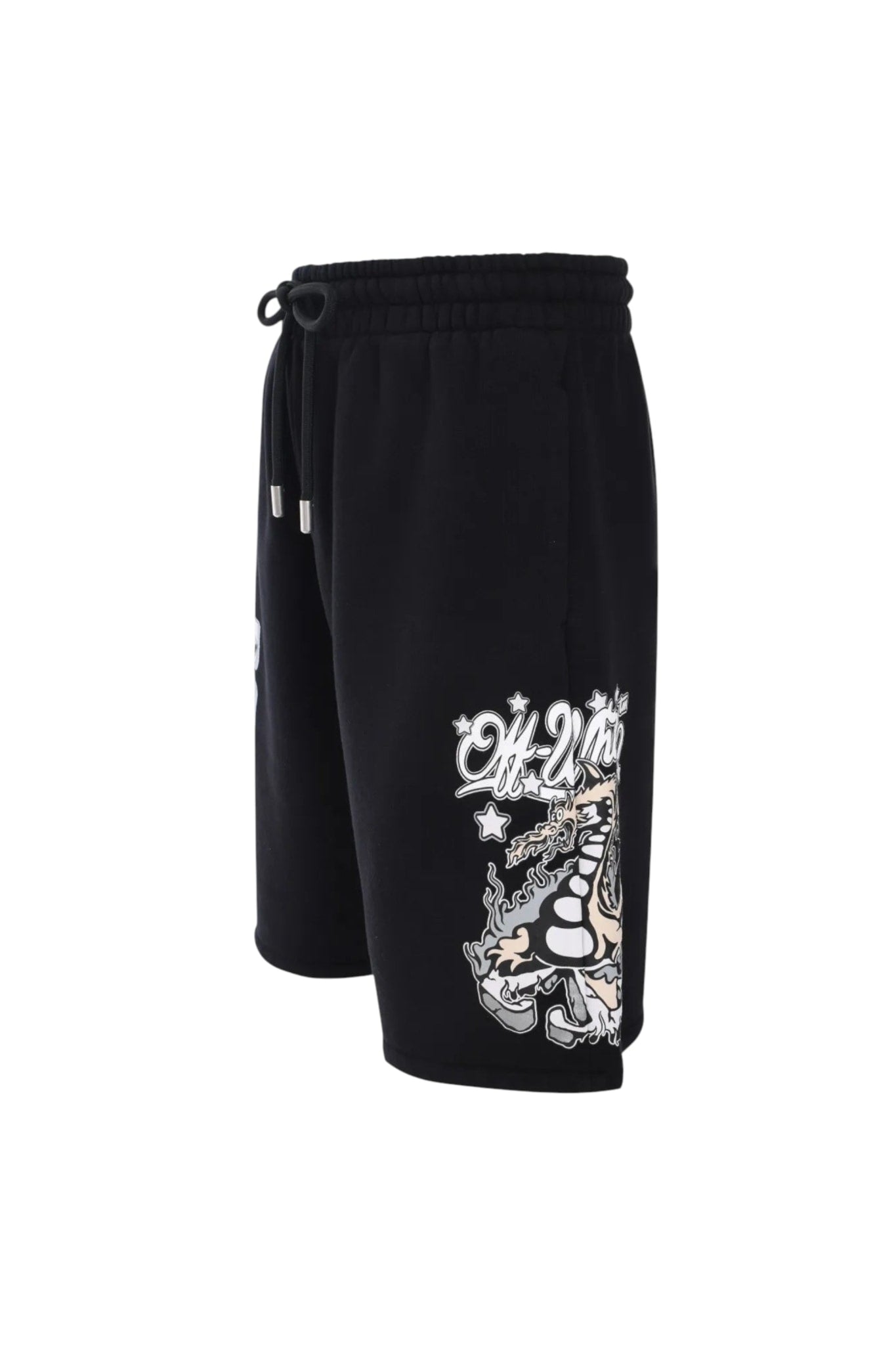 OFF WHITE DRAGON SHORTS BLACK GREY