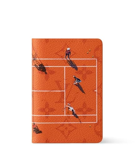 LOUIS VUITTON TENNIS POCKET ORGANIZER BRICK RED ORANGE