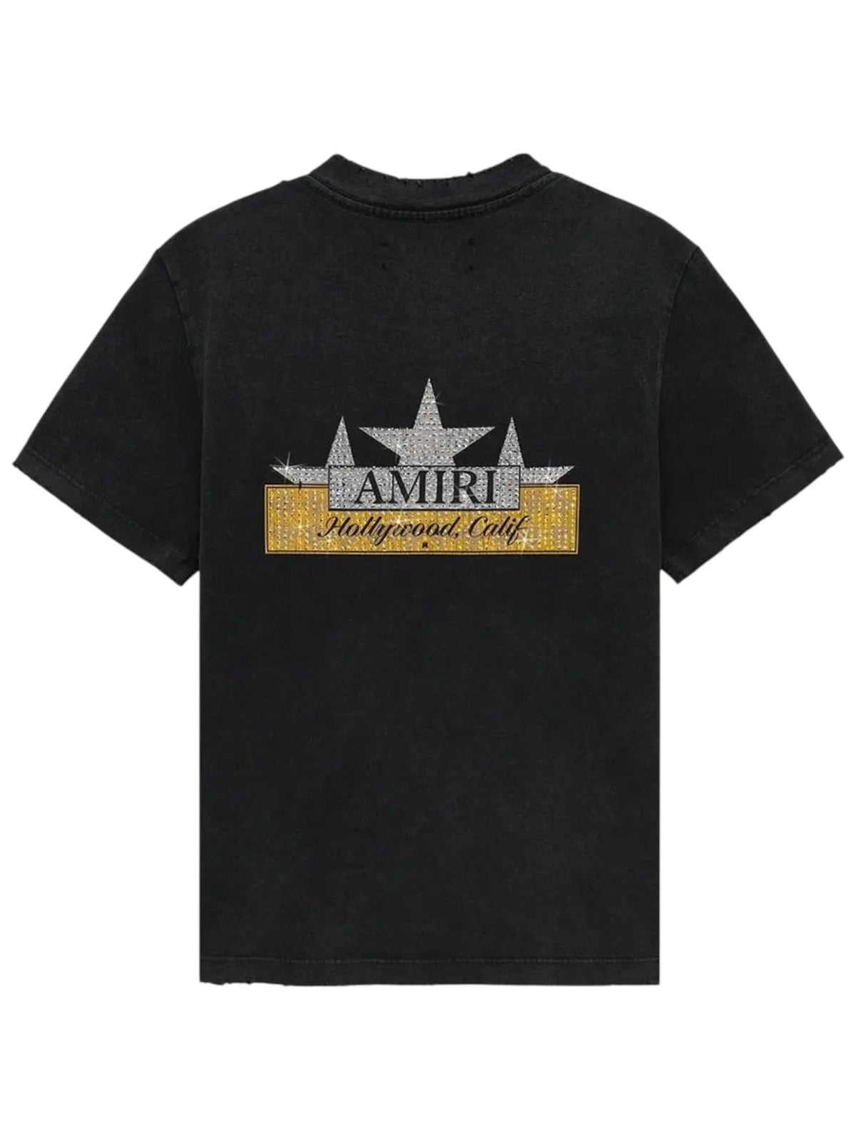 AMIRI VINTAGE HOLLYWOOD CRYSTAL T-SHIRT WASHED BLACK