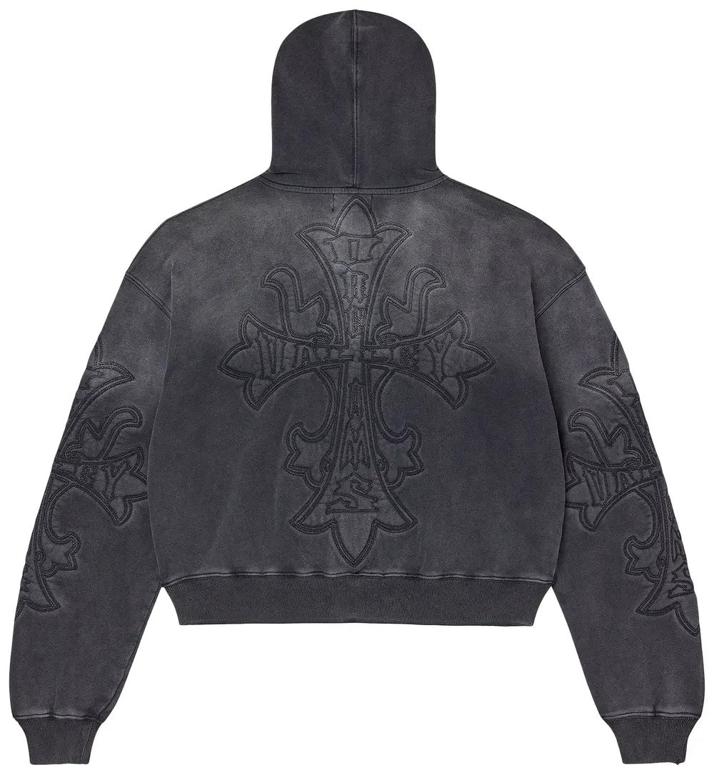 VALLEY CARVER ZIP UP WASHED BLACK