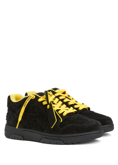 OFF WHITE OUT OF OFFICE BLACK YELLOW SUEDE
