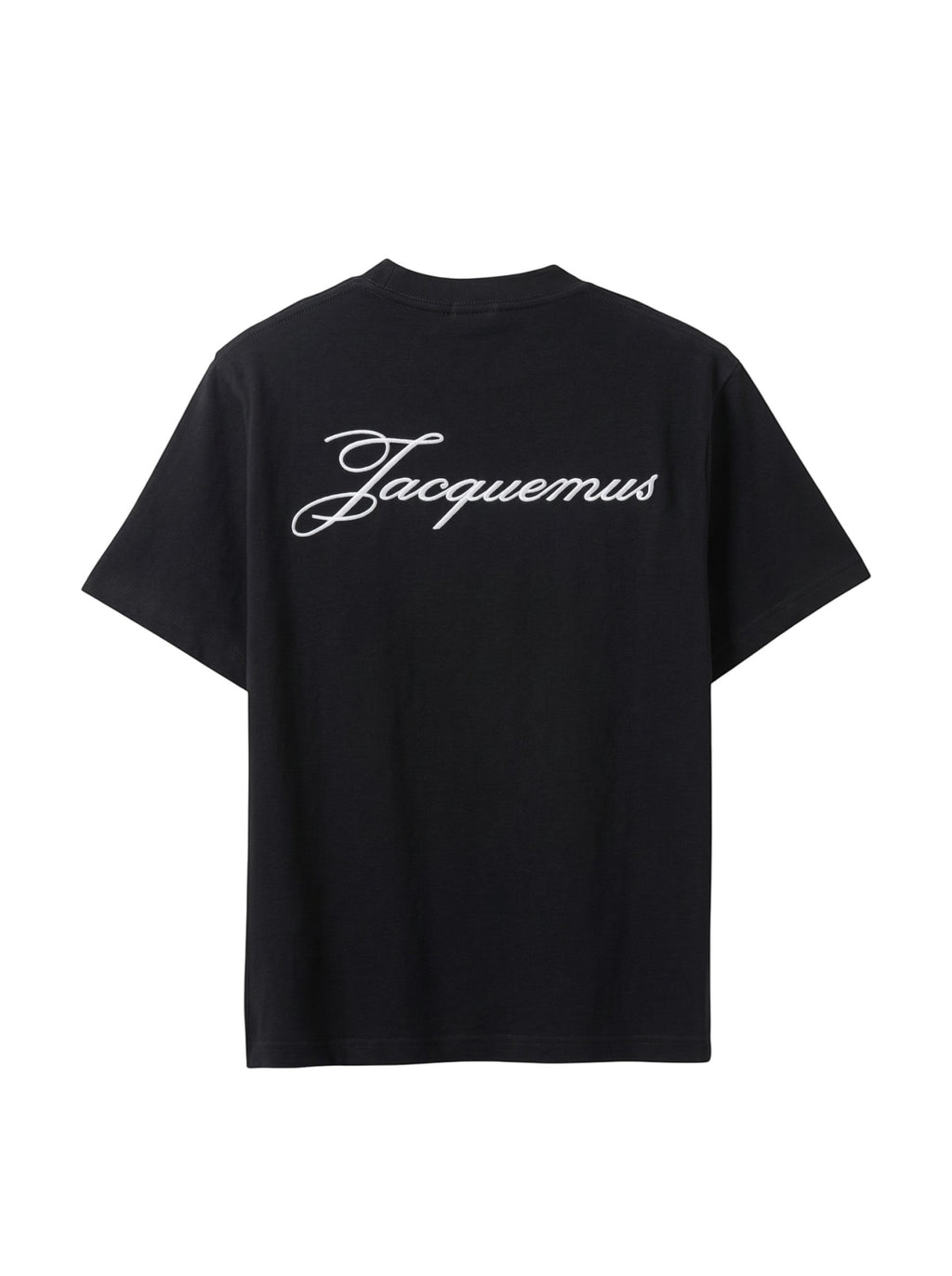 JACQUEMUS THE LOGO EMBROIDERED T-SHIRT BLACK