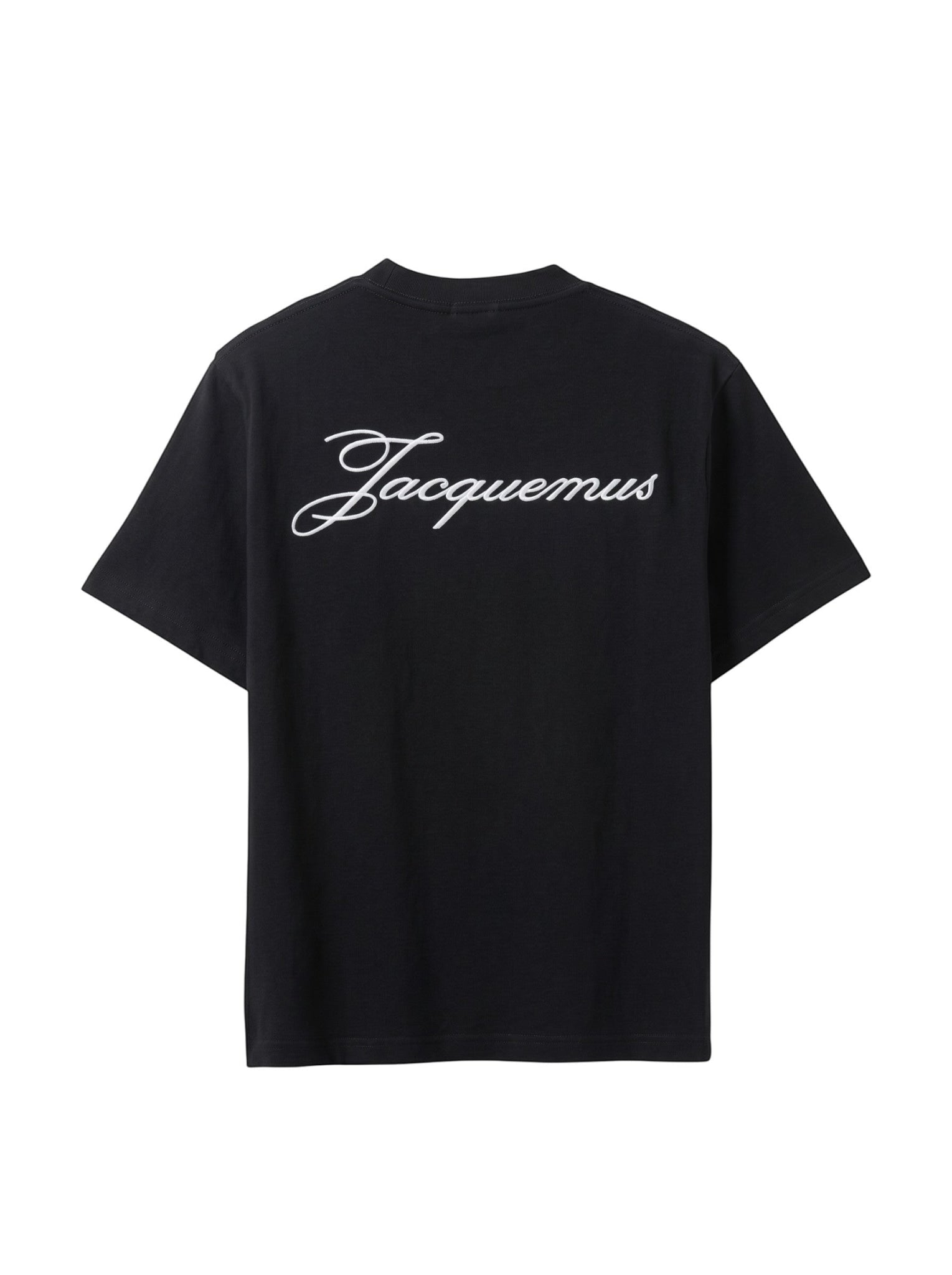JACQUEMUS THE LOGO EMBROIDERED T-SHIRT BLACK