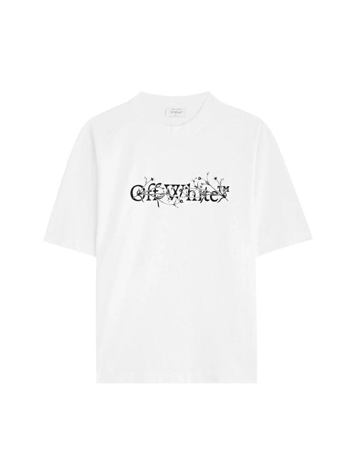 OFF WHITE BOOKISH FLORAL T SHIRT WHITE