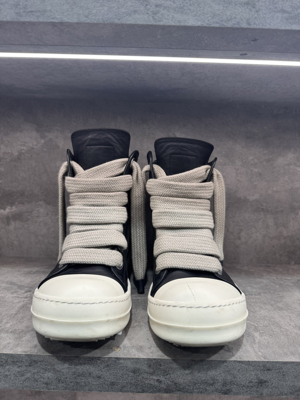 RICK OWENS JUMBO LACES RAMONES HIGH