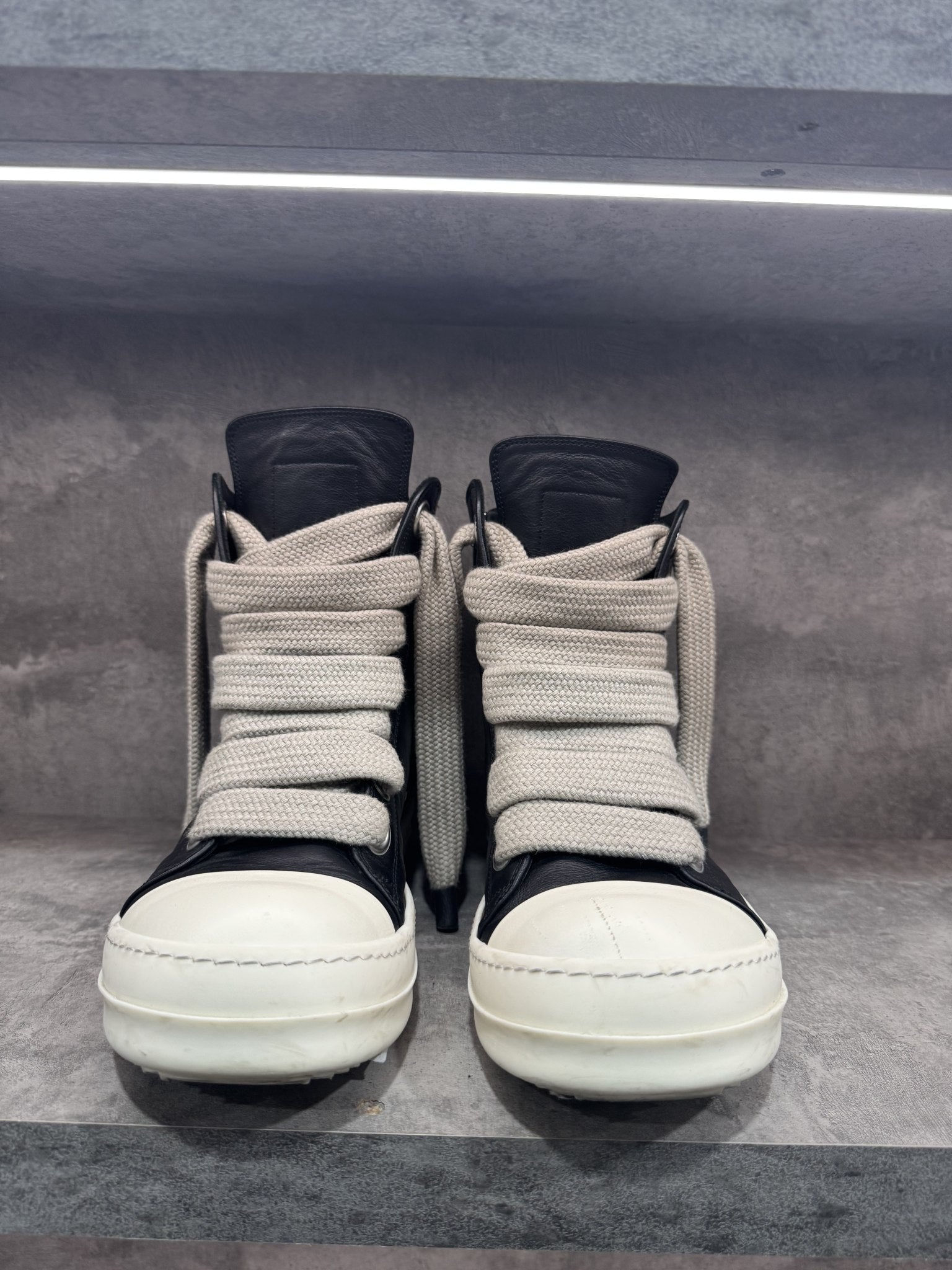 RICK OWENS JUMBO LACES RAMONES HIGH