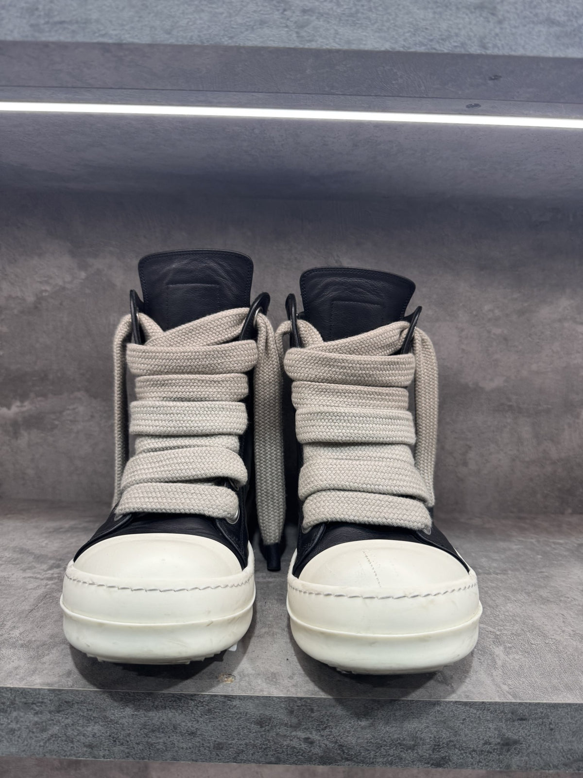 RICK OWENS JUMBO LACES RAMONES HIGH