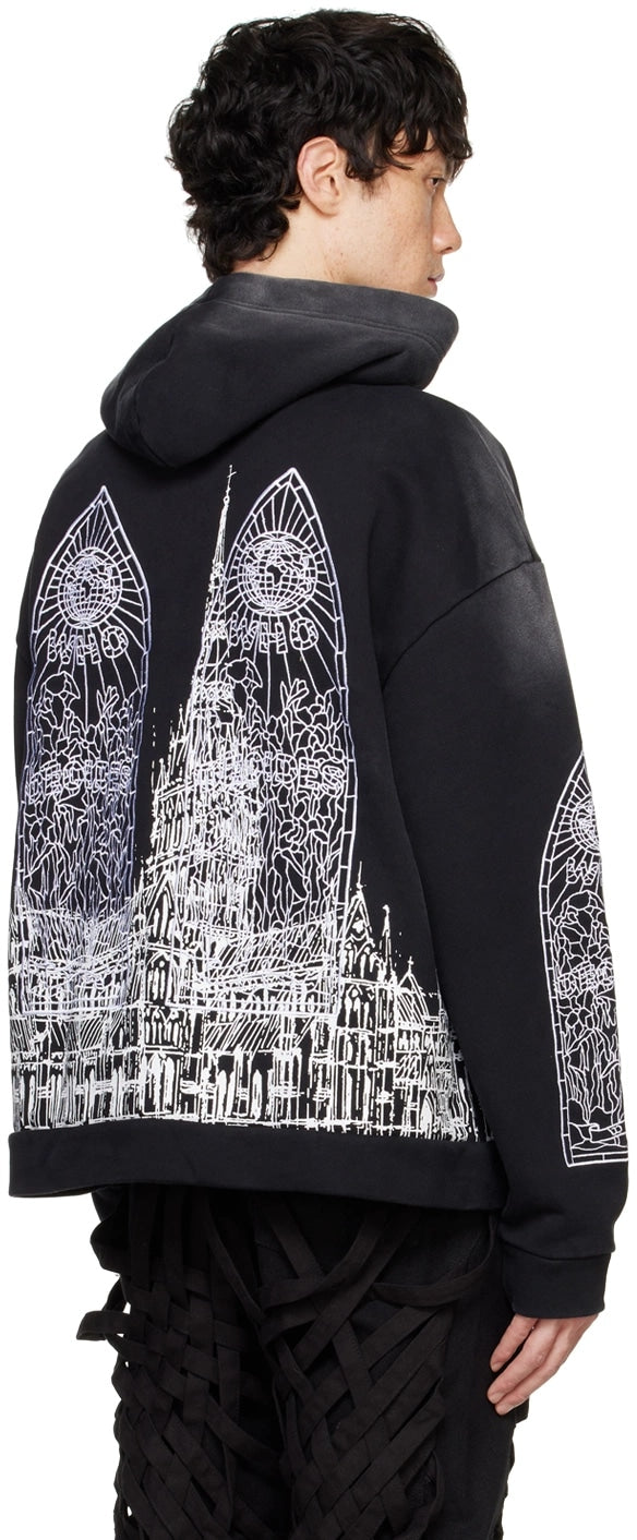 WHO DECIDES WAR CATHEDRAL EMBROIDERY HOODIE