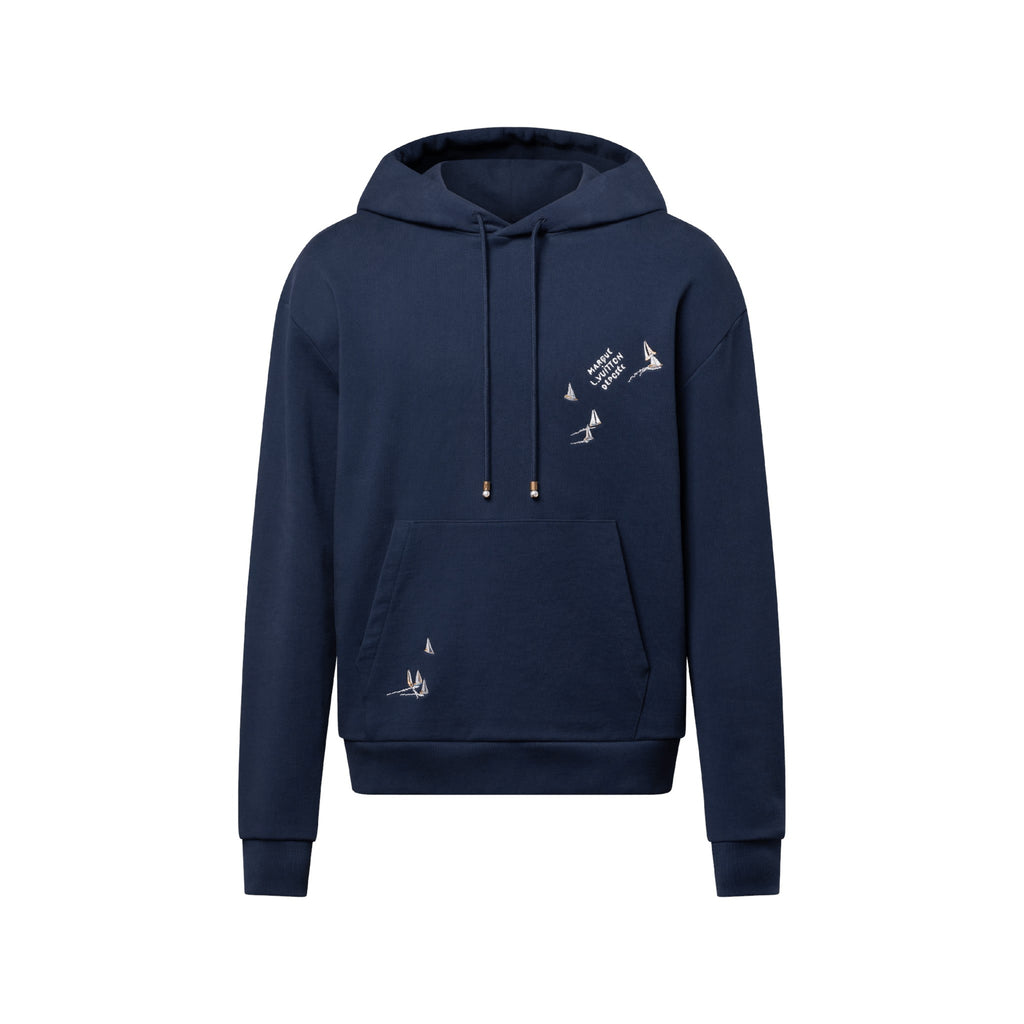 LOUIS VUITTON DEPOSE EMBROIDERY HOODIE NAVY