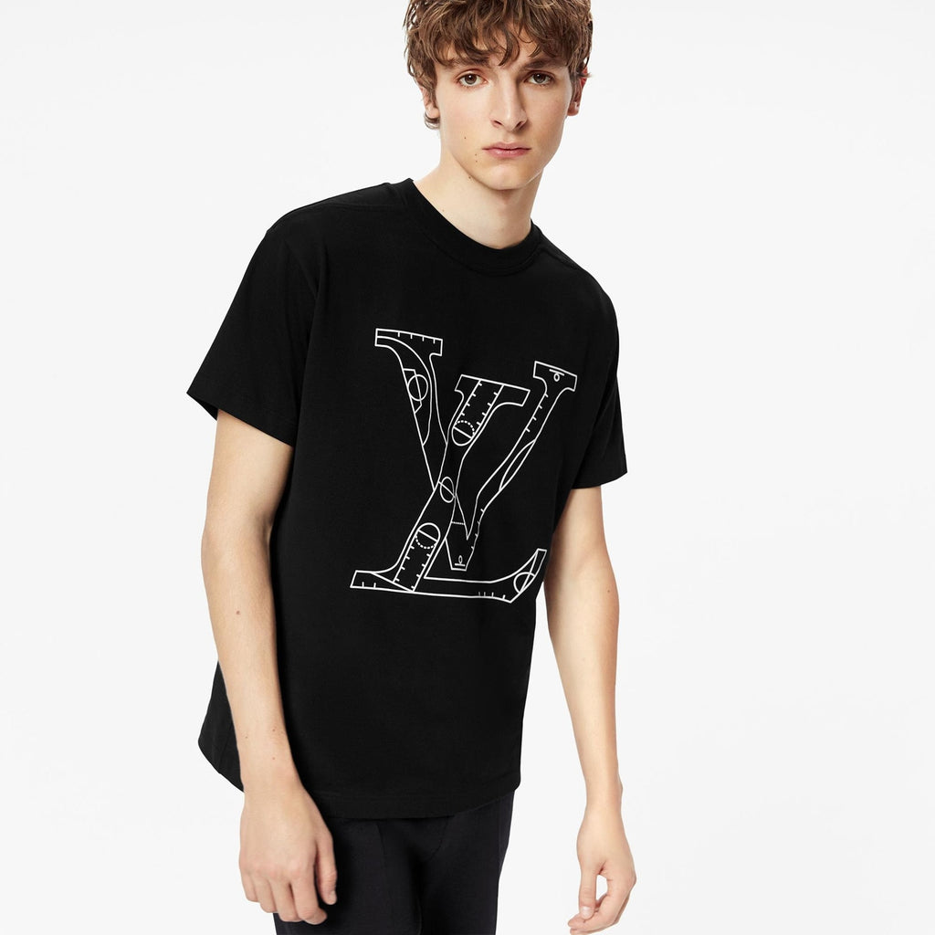 LOUIS VUITTON LV X NBA FRONT BACK PRINT T-SHIR BLACK