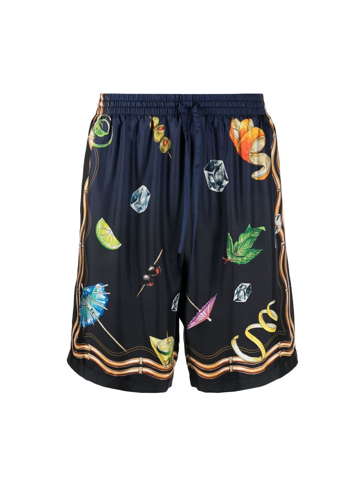 CASABLANCA CLUB SUNSET CUBAN SILK SHORTS BLUE
