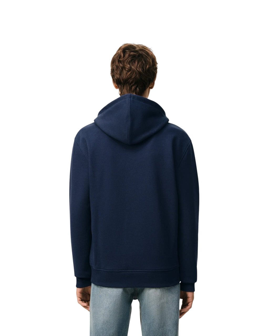 AMI PARIS BLUE COTTON RED AMI DE COEUR ZIP UP HOODIE