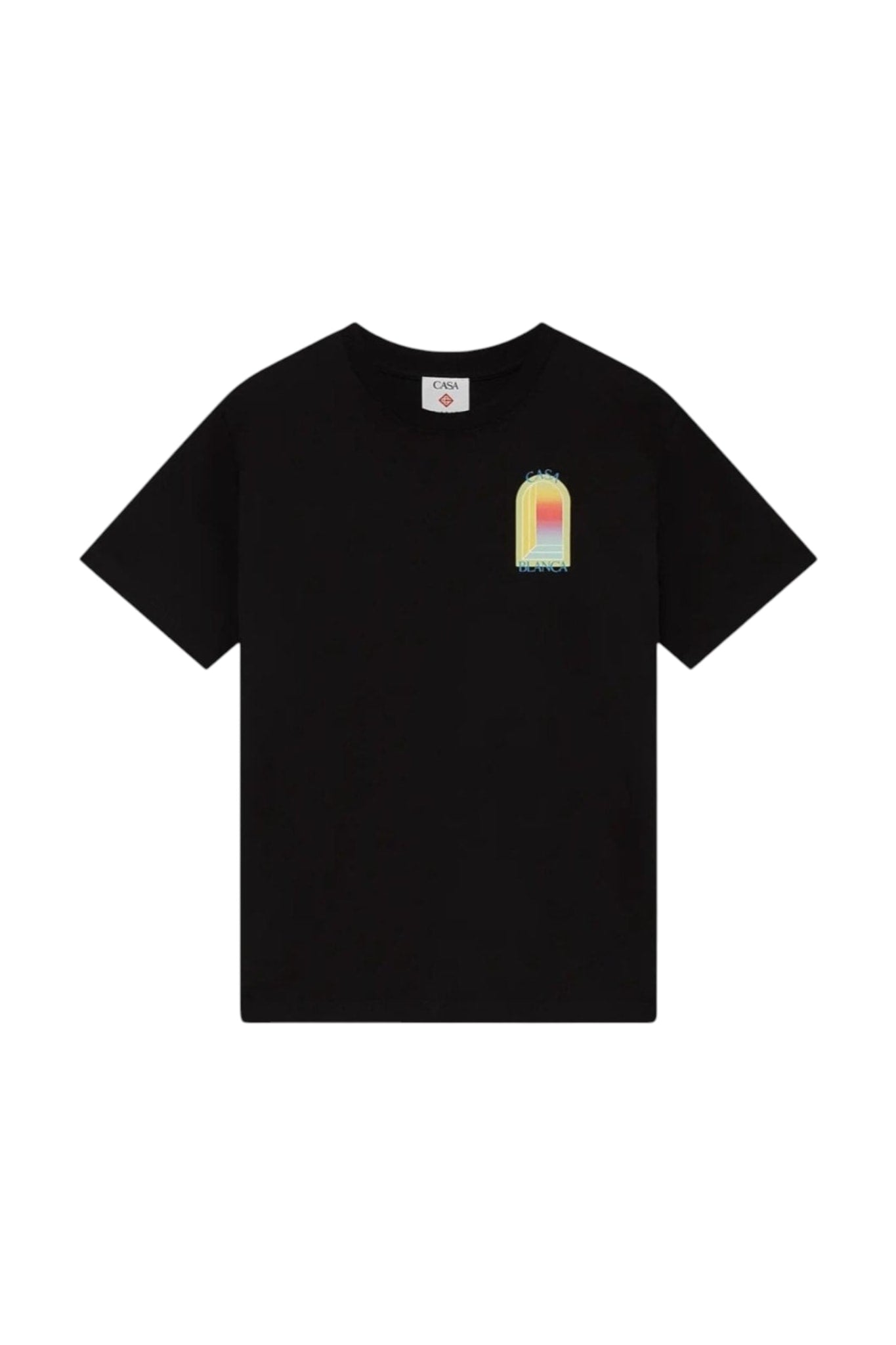 CASABLANCA L'ARCHE T-SHIRT BLACK MULTICOLOR