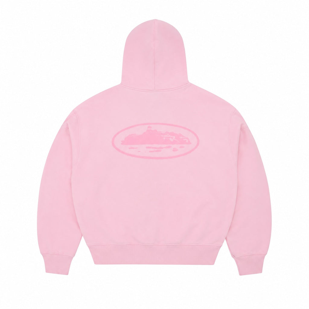CORTEIZ ISLAND KNOCKOUT ZIP UP HOODIE PINK