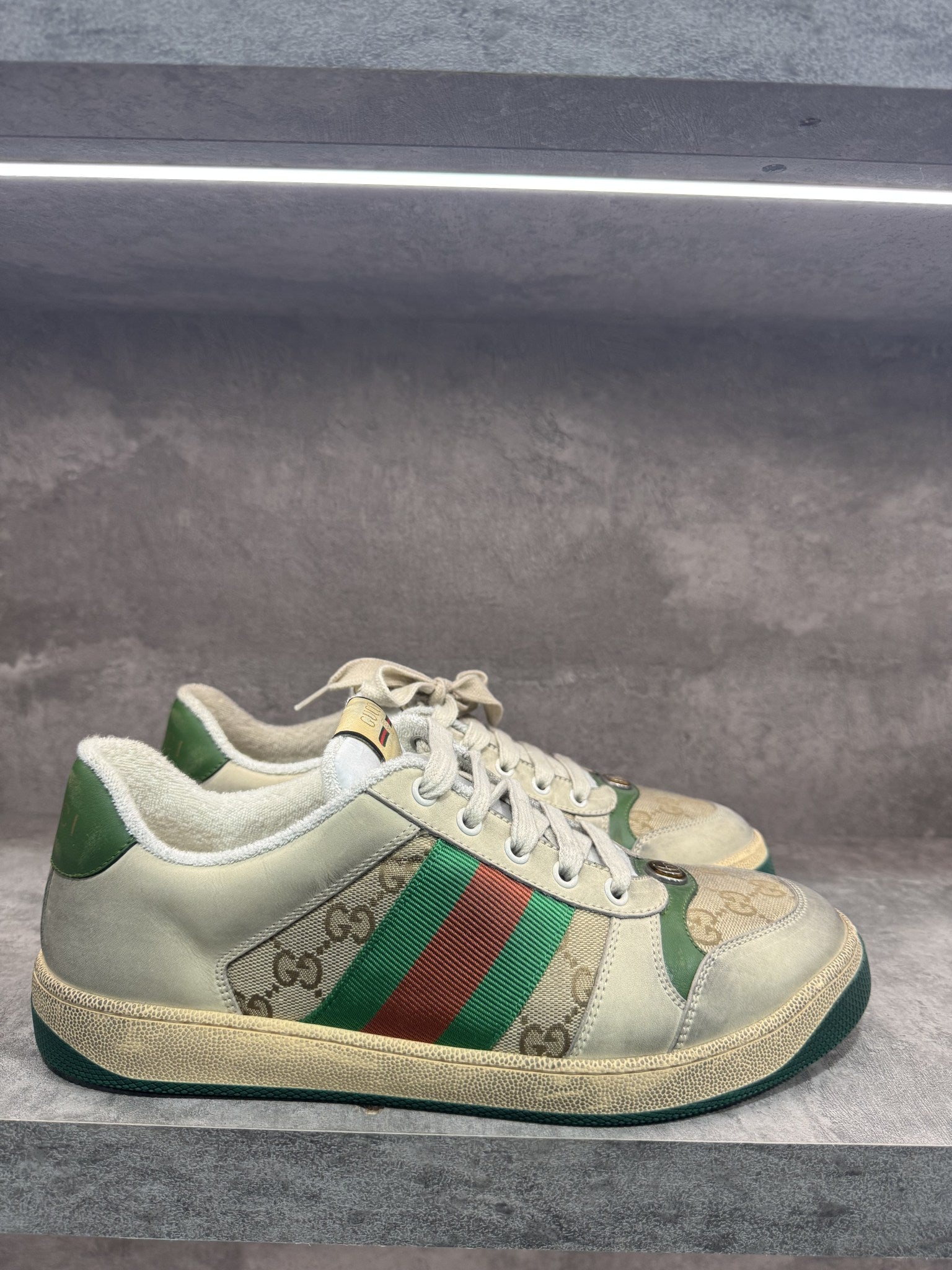 GUCCI SCREENER SNEAKERS MONOGRAM BEIGE