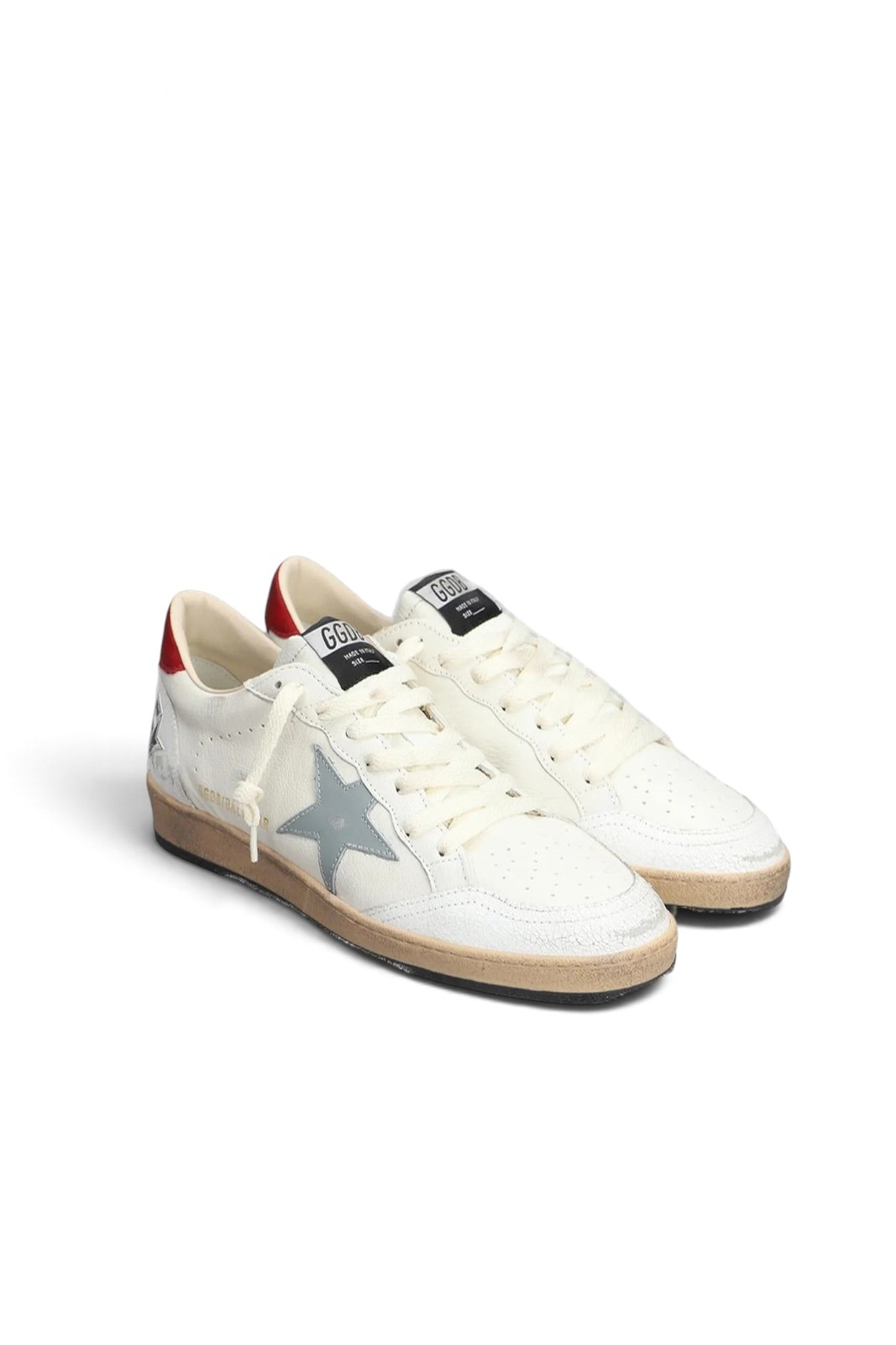 GOLDEN GOOSE BALLSTAR WHITE GREY STAR