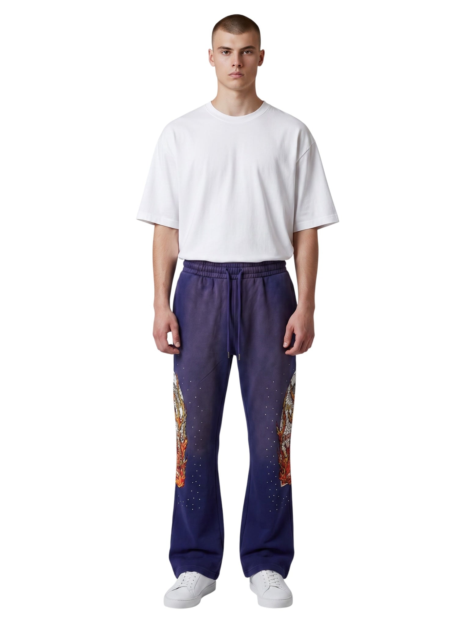 WHO DECIDES WAR FLAME GLASS SWEATPANTS PURPLE