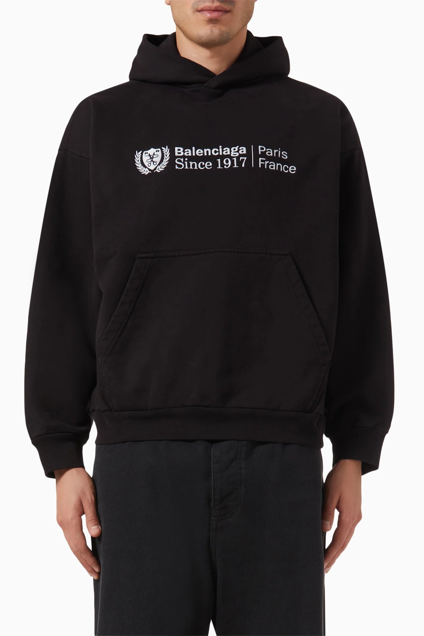 BALENCIAGA SINCE 1917 HOODIE BLACK