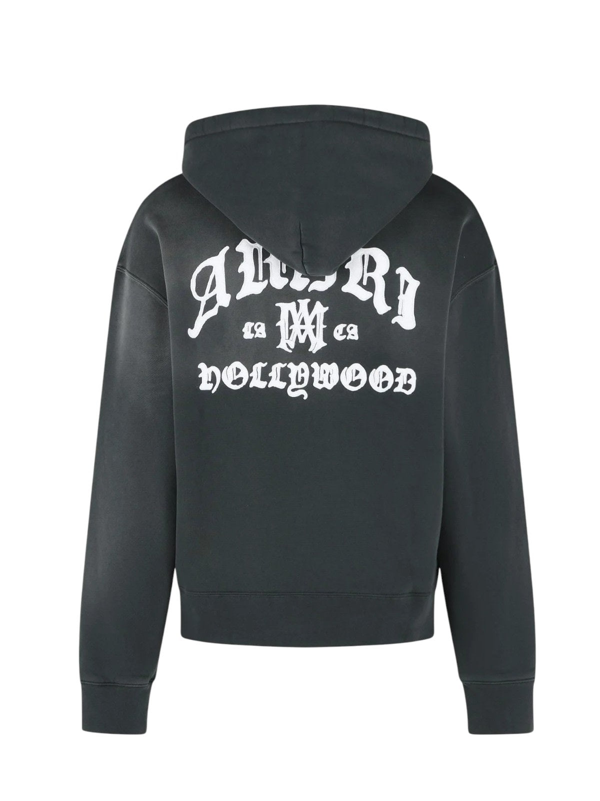 AMIRI LOGO PRINTED HOLLYWOOD HOODIE WASHED BLACK