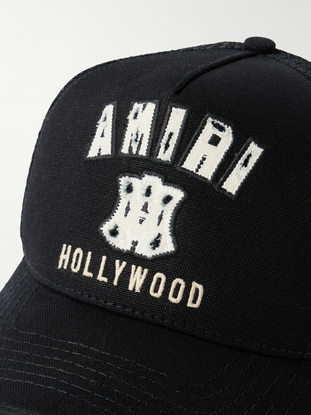 AMIRI MA HOLLYWOOD APPLIQUE BLACK HAT