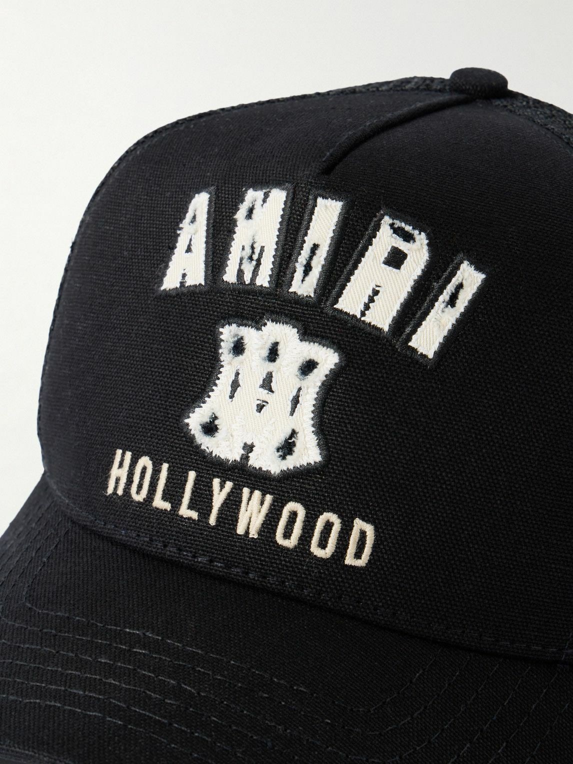 AMIRI MA HOLLYWOOD APPLIQUE BLACK HAT