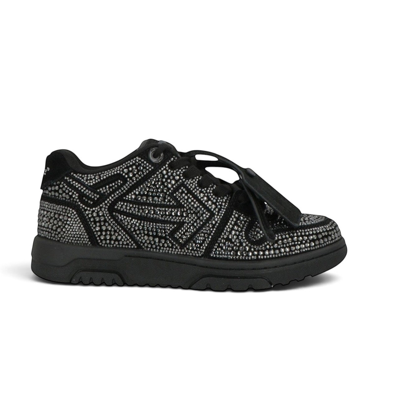 OFF-WHITE OUT OF OFFICE STRASS CRYSTAL EMBELLISHED BLACK