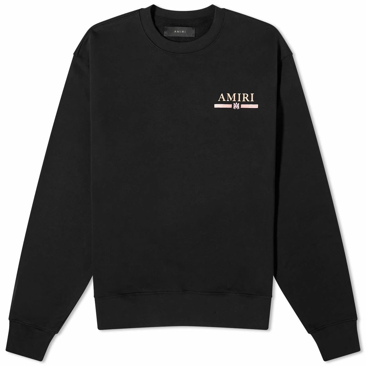 AMIRI WATERCOLOR MA BAR LOGO CREWNECK BLACK