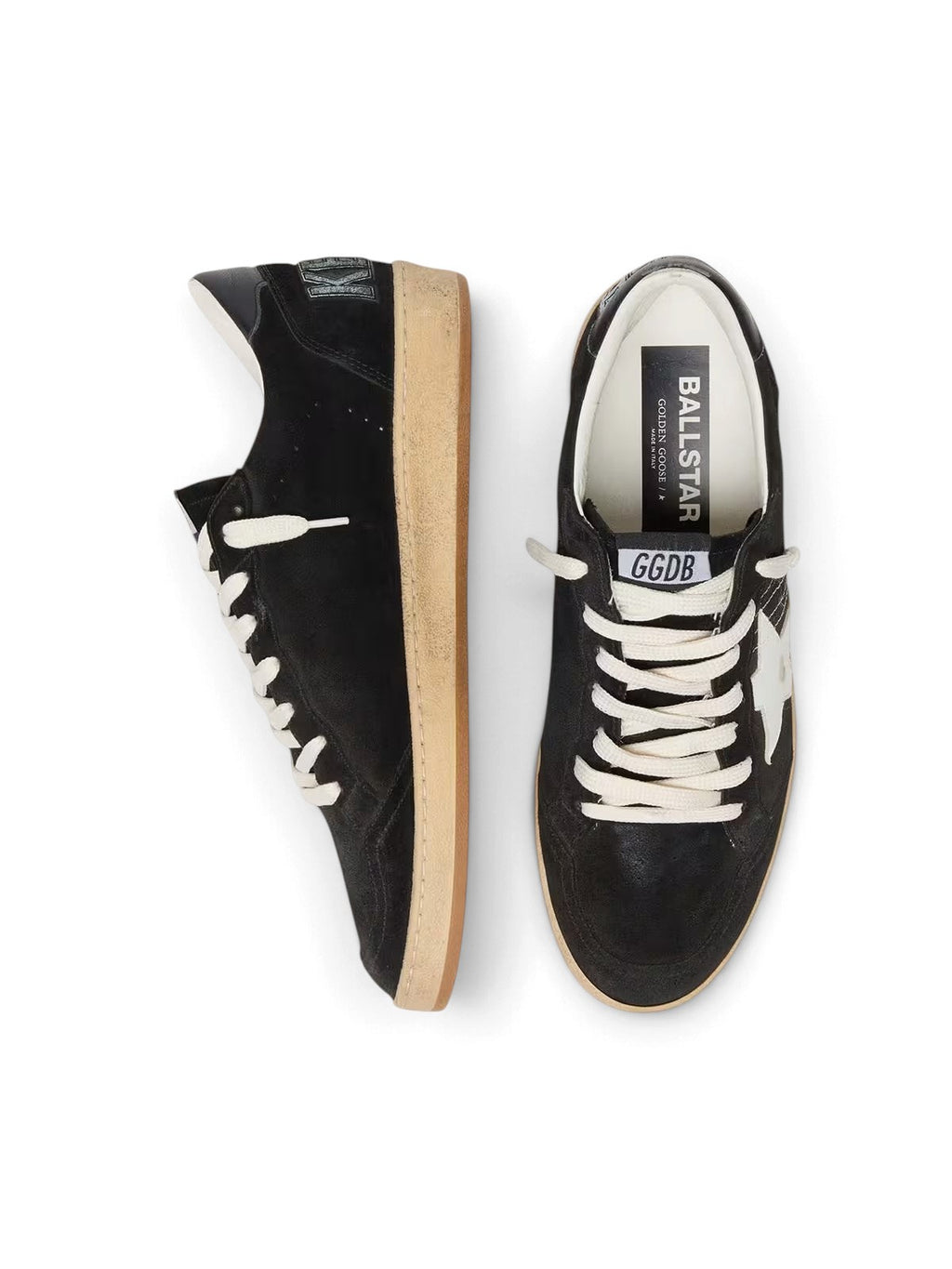 GOLDEN GOOSE BALLSTAR BLACK SUEDE WHITE STAR