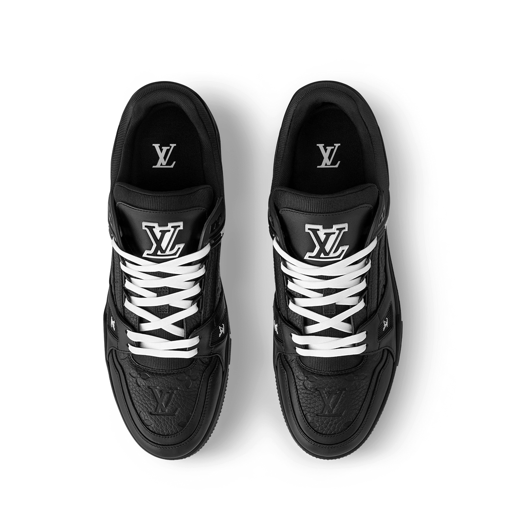 LOUIS VUITTON BLACK EMBOSSED MONOGRAM TRAINER