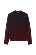 GUCCI GG DEGRADÉ WOOL JACQUARD SWEATER BURGUNDY