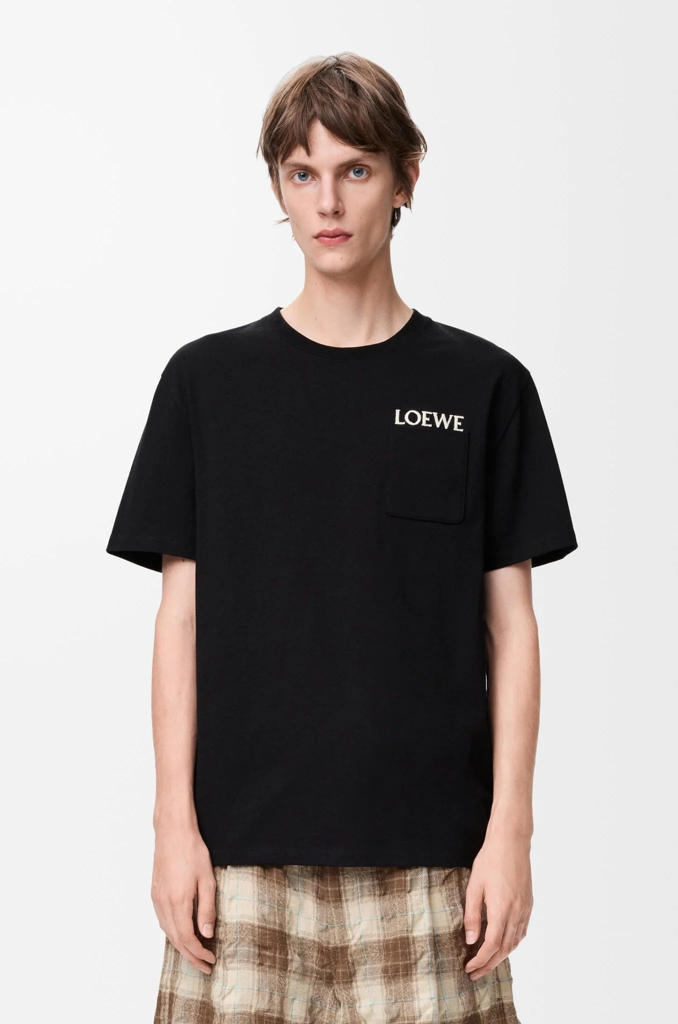 LOEWE RELAXED FIT POCKET T-SHIRT BLACK