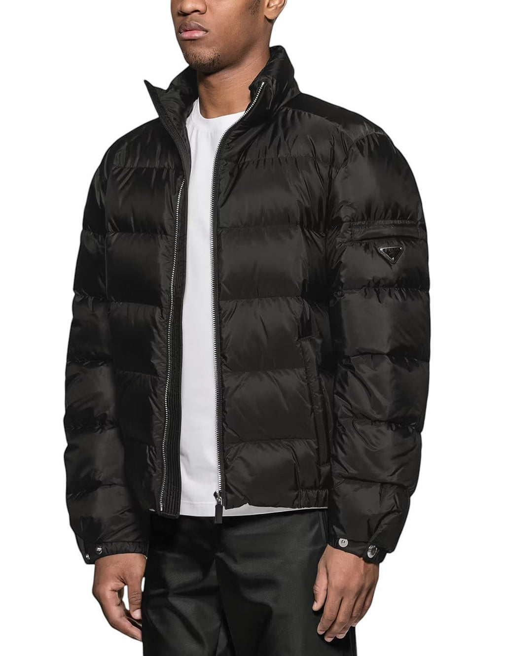 PRADA NYLON DOWN JACKET BLACK