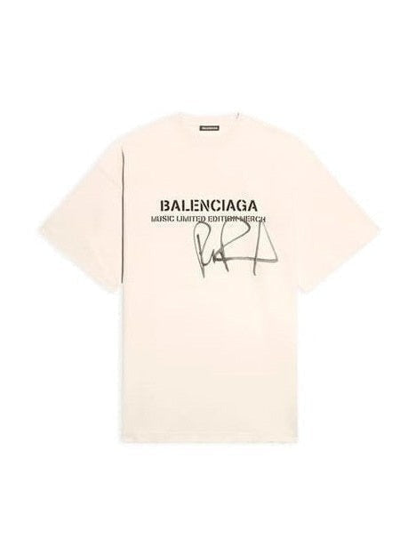 BALENCIAGA RUPAUL OVERSIZED T-SHIRT CREAM