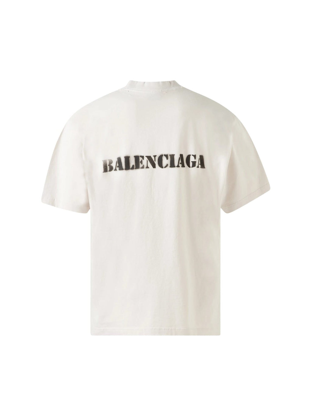 BALENCIAGA STENCIL TYPE CREAM T-SHIRT