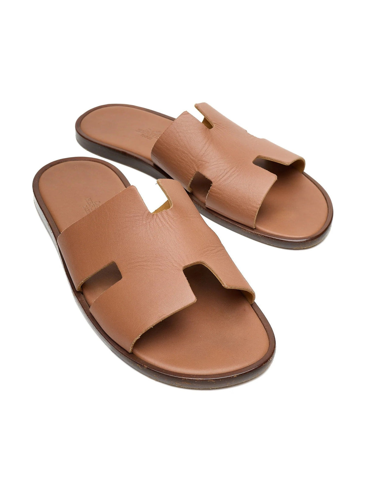 HERMES H ANTIGUAL SANDALS BROWN