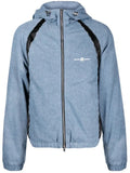 AMIRI LOGO PRINT DENIM TRACK JACKET