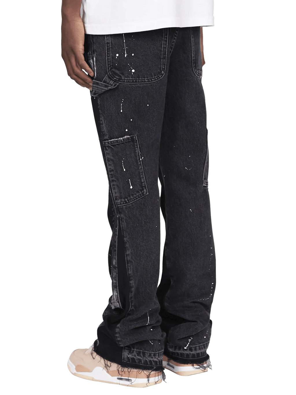 REPUTATION FLARE DENIM BLACK PANTS