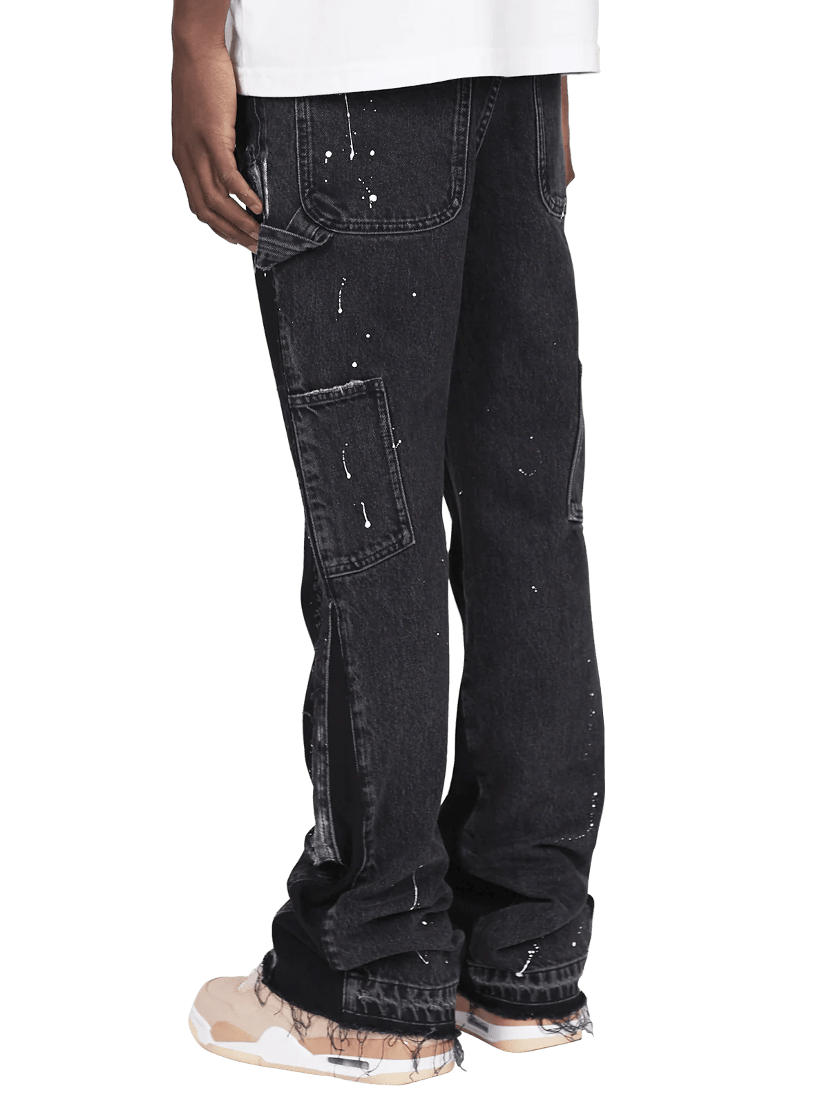 REPUTATION FLARE DENIM BLACK PANTS