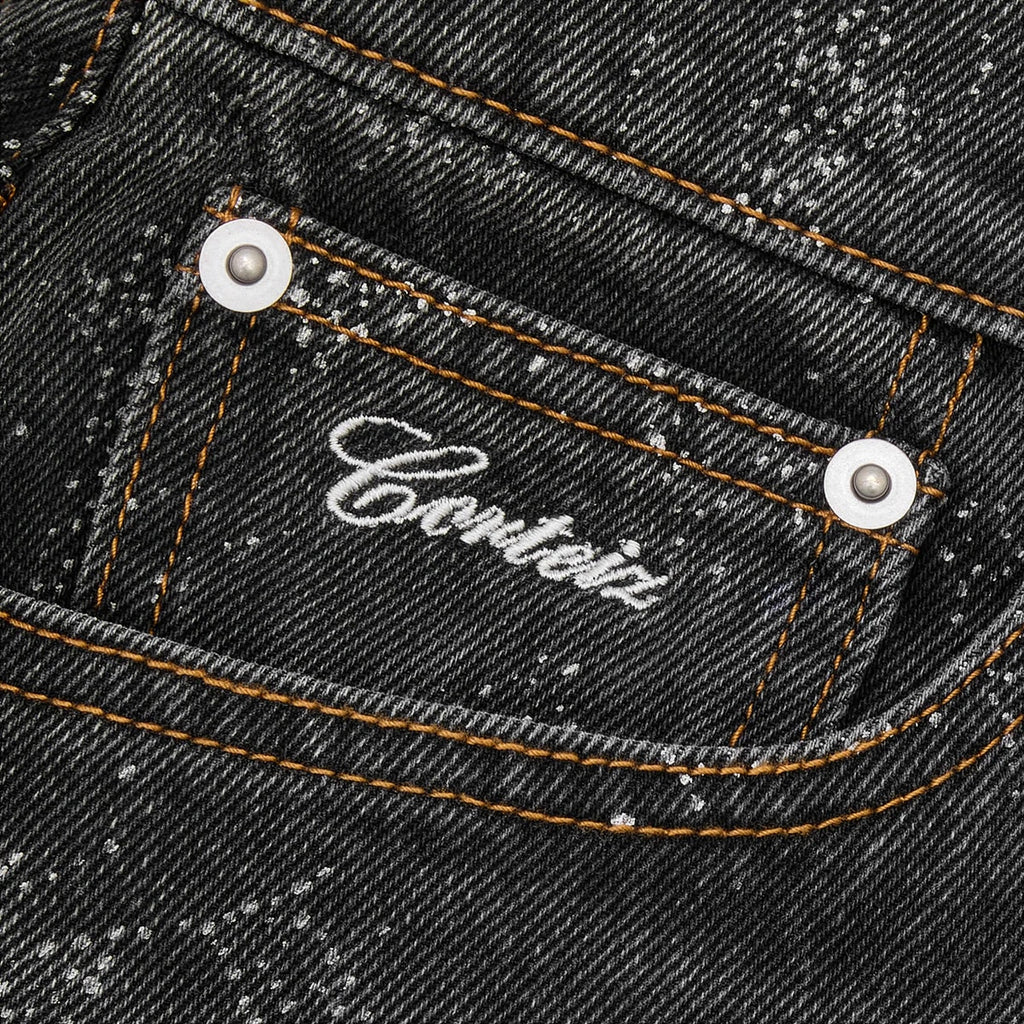 CORTEIZ OLD ENGLSH BAGGY JEANS BLACK WASH