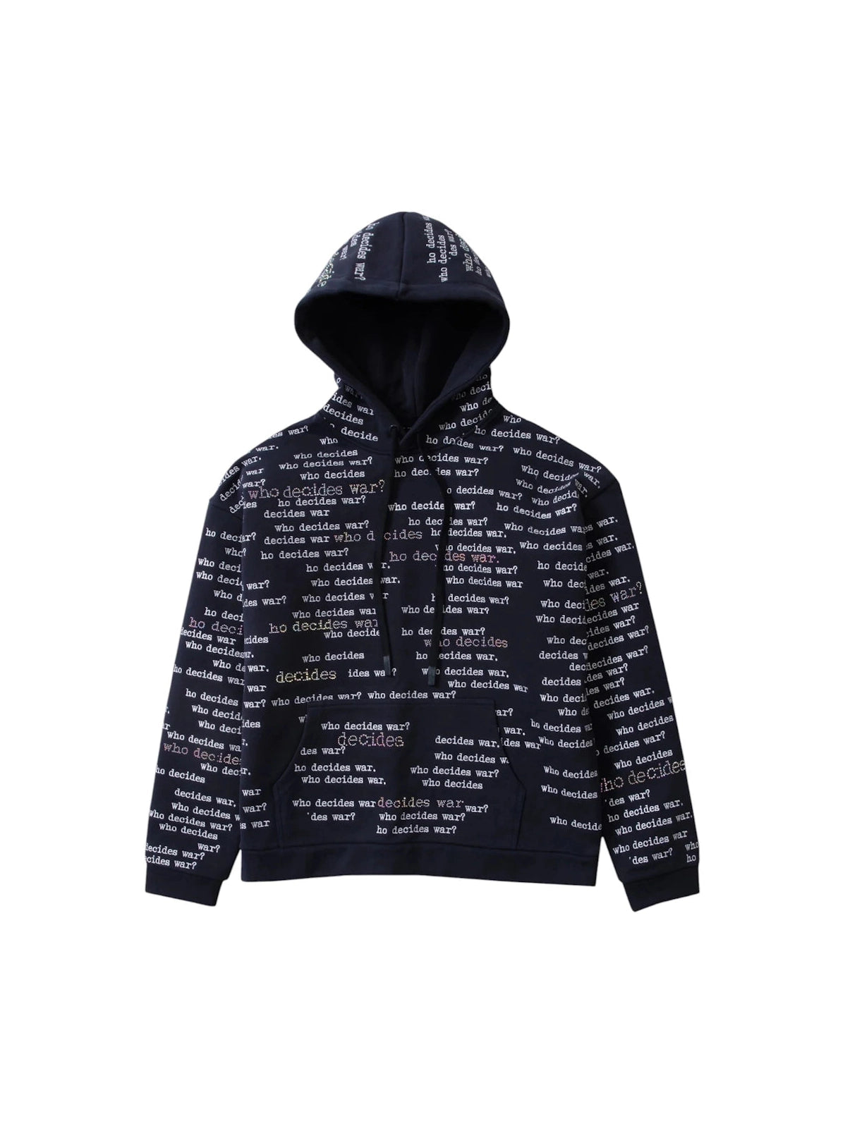 WHO DECIDES WAR WDW SCRIPTURE HOODED PULLOVER NAVY