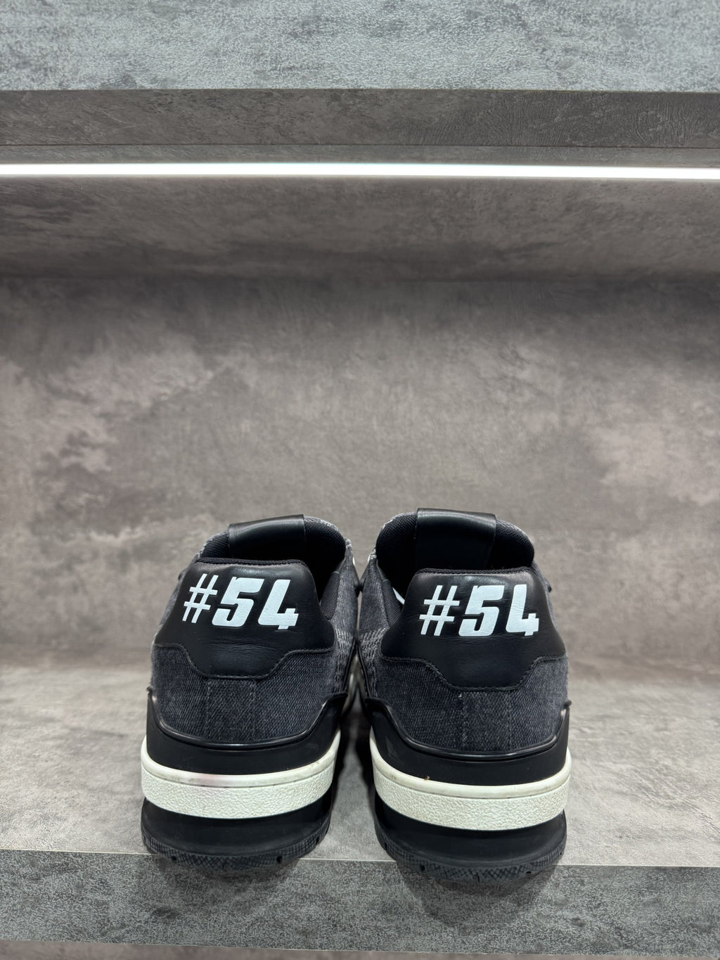 LOUIS VUITTON TRAINER DAMIER DENIM BLACK SNEAKERS