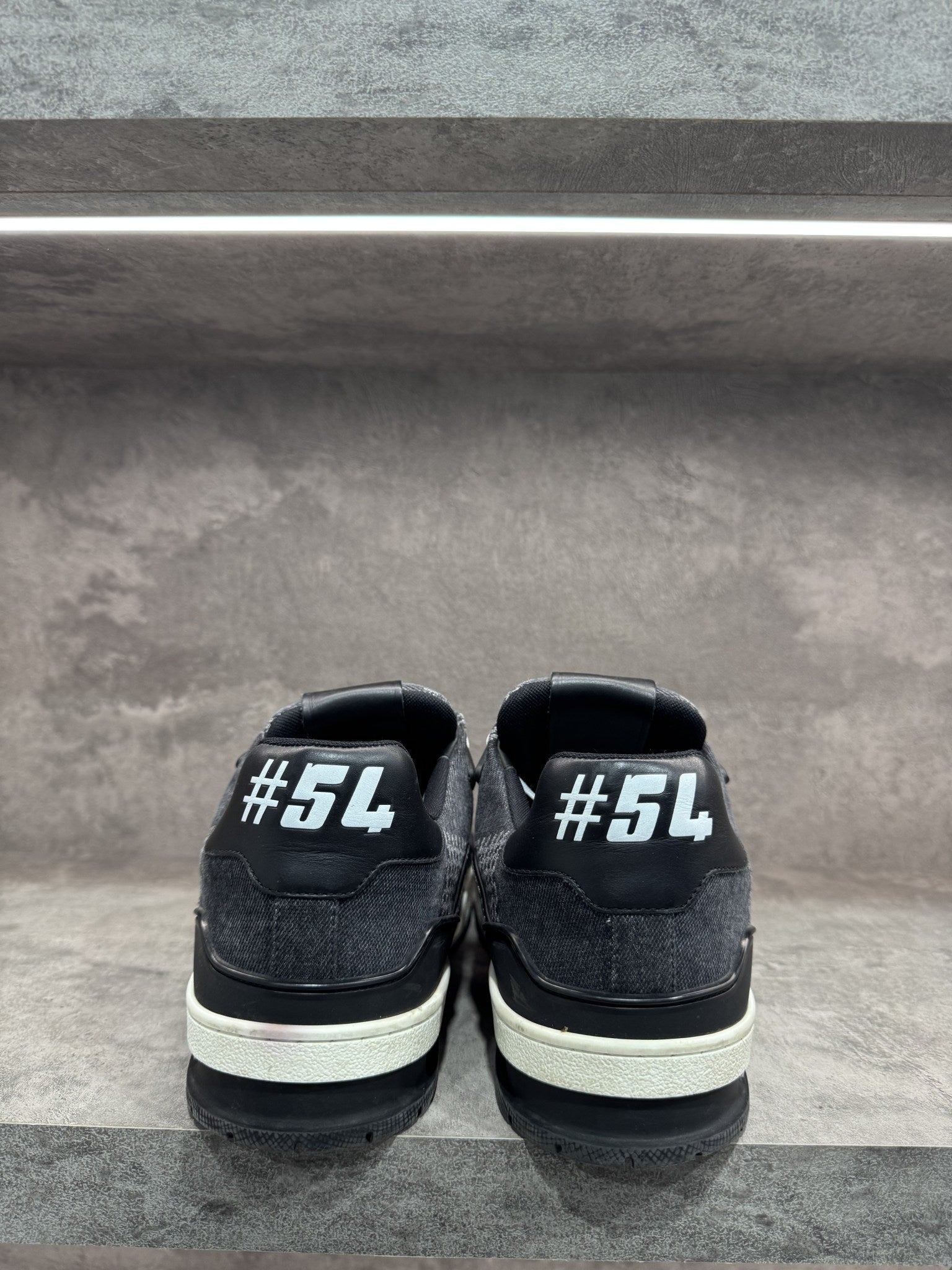 LOUIS VUITTON TRAINER DAMIER DENIM BLACK SNEAKERS