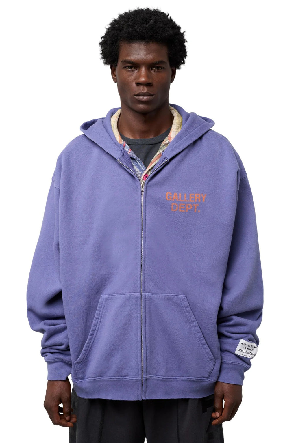 GALLERY DEPT. 90”S FULL ZIP HOODIE WASHED VIOLET