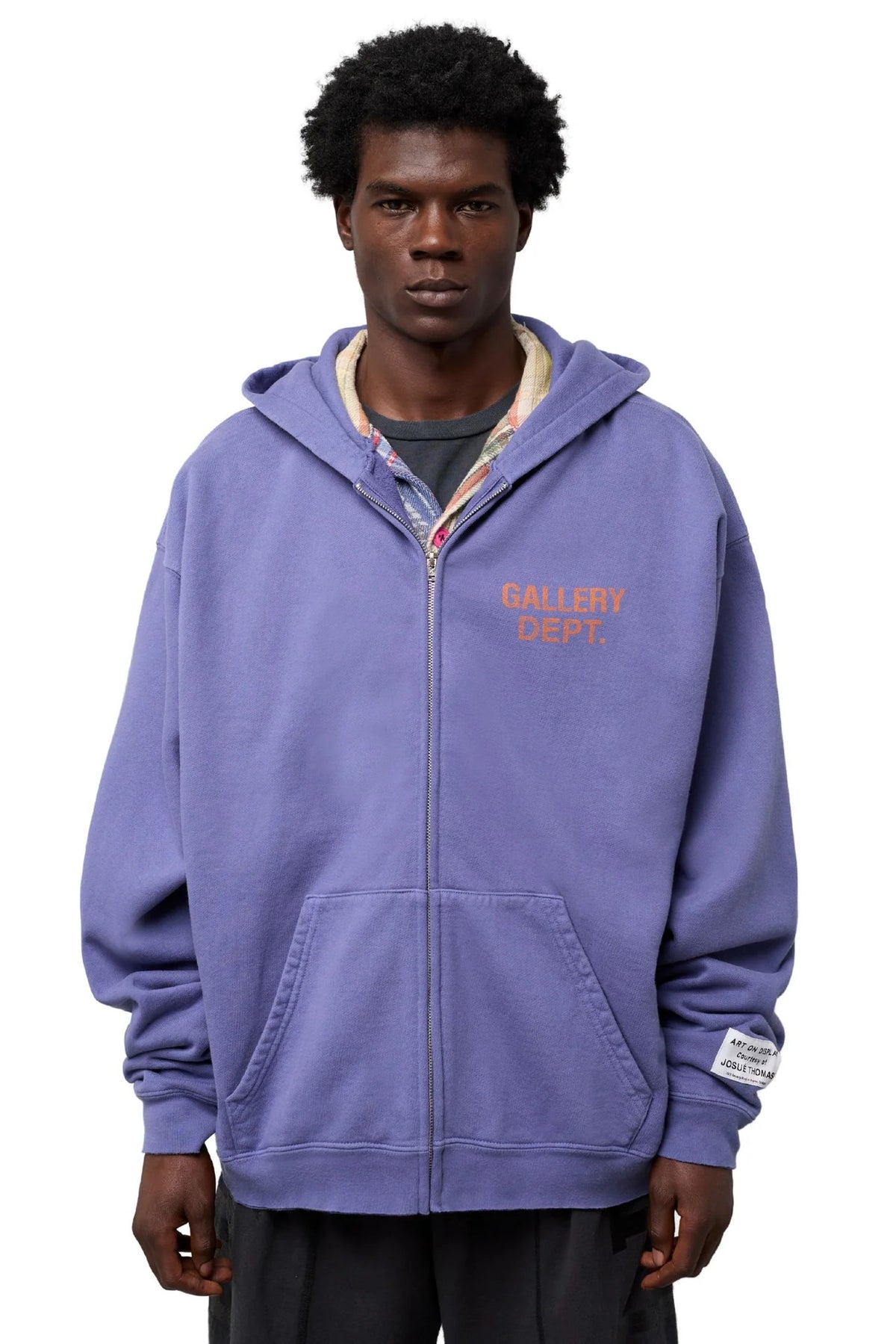 GALLERY DEPT. 90”S FULL ZIP HOODIE WASHED VIOLET