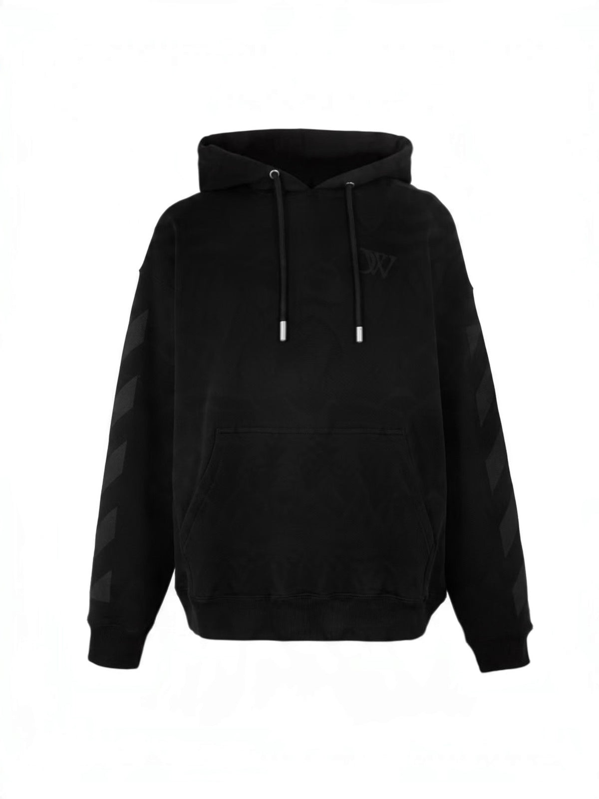 OFF WHITE OW DIAG SKATE HOODIE BLACK