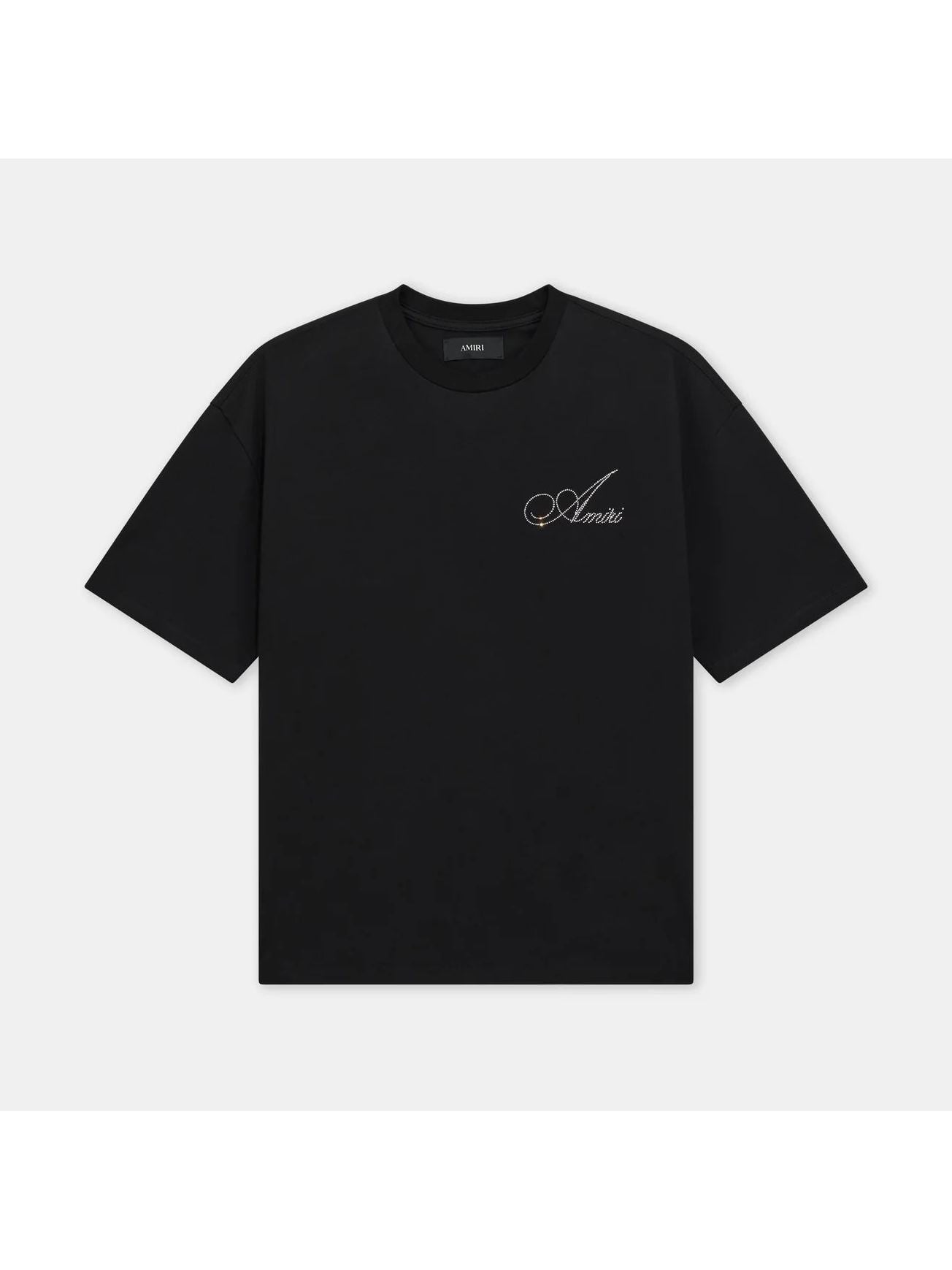 AMIRI CRYSTAL SCRIPT T-SHIRT BLACK