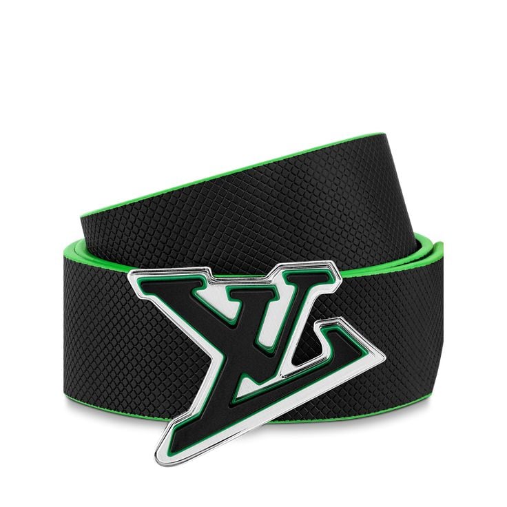 LOUIS VUITTON TATIC BELT BLACK GREEN
